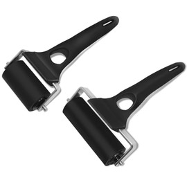 SENHAI ラバーローラーブレーヤー 2個 高耐久 グルーローラー 油絵ツール クラフト/プリント/インク/スタンプ/壁紙/アート/クラフト用 (2インチと3.15インチ)