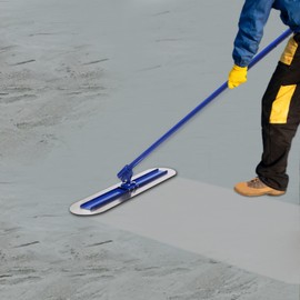Concrete Bull Float Kit, Bull Float Concrete Tools, 48 * 11" High Efficiency Bull Float with 5.9ft / 1.8m Detachable Aluminium Handle and Adjustable Turbine Connector, Rotation Automatic Adjustment