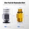 HANGLIFE PC4-M10 & PC4-M6 PTFE Hose Connectors, Push-to-Connect Quick Connectors,