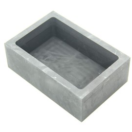 Graphite Ingot Mold, Melting Casting Mould, Silver Ingot, for Gold Silver Aluminum Copper Brass Zinc Plumbum and Alloy Metals,(150x100x50mm-7500g Gold; 3979g Silver)