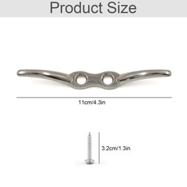 gexuamz Rope Clamp Hook Mooring Clamp Flagpole Clamp - Pack of 5 Stainless Steel Rope Clamp Hook Flag Pole Receipt Cleat Boat Cleats Boat Lamp Mounting Screws Included