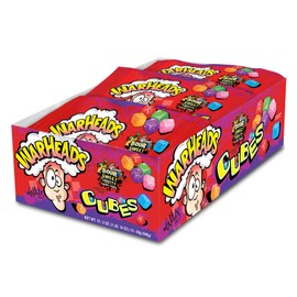 WARHEADS Cubes - Sour Sweet & Fruity Chewy Candy - Orange, Watermelon, Blue Raspberry, Black Cherry, Strawberry & Green Apple Flavors - 2 oz. Bags - 15 Pack