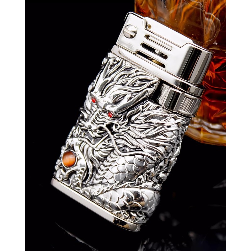 Dragon Lighter, Cool Antique Candle Lighters, Reusable Grinding Wheel Oil