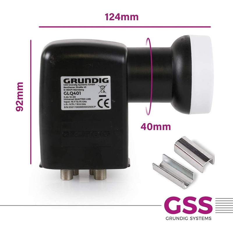 GSS Quattro LNB Suitable for Multiswitch with LTE Filter -