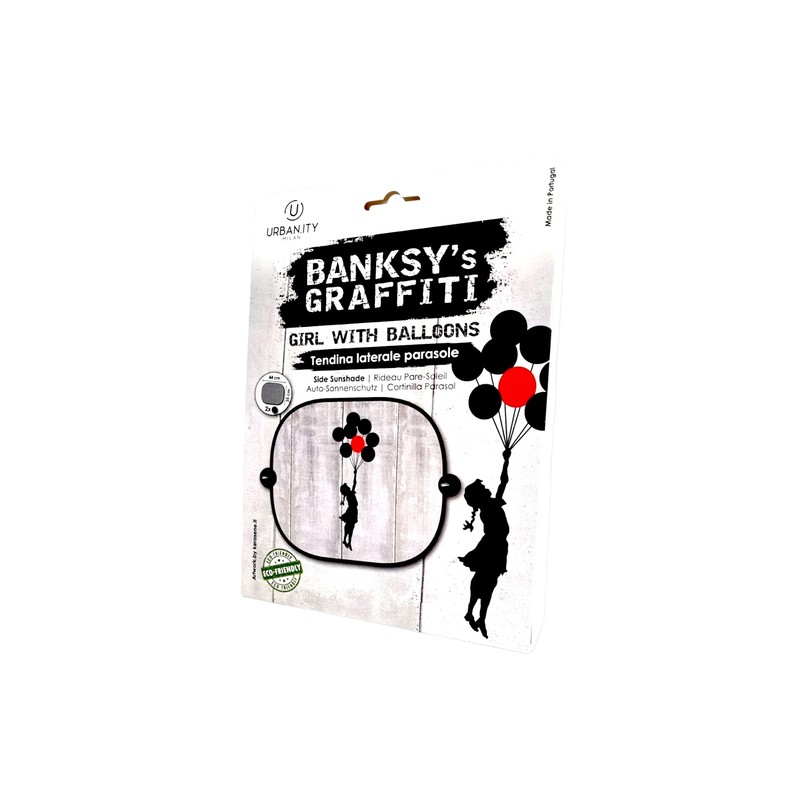 Sun Protection Banksy's Graffiti for Side Window 44 x 35
