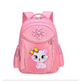 OKONOS Pink Cat Kids Backpack Cute Bowknot School Bookbag for Girls and Toddlers