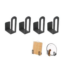 Under Cabinet Cutting Board Holder Stand Rack, No Drill Adhesive Mount Stainless Steel for Chopping Boards, Grey Kitchen Cabinet Storage Organizer Space Saver