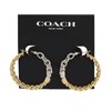 Coach Women's Signature Mixed Metals Chain Hoop Earrings