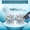 Moissanite Earrings, 3-10MM Diamond Stud Earrings For Women Men 925