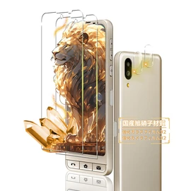 Compatible BASIO active2 Glass Film (2 pieces) + Guide Frame [Made in Japan Asahi Glass Material - High Quality] Tempered Glass Full Protection LCD Case Cover Easy to Install 9H Hardness Shatterproof