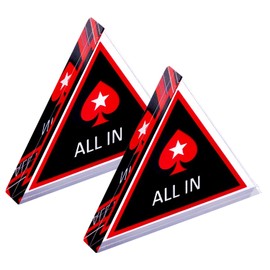 VIEAURA All in All In Poker Casino Clear Chip Game Playing Cards Acrylic (Set of 2)