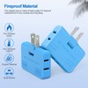 ETwinCoo Flat Wall Plug Adapter AC Outlet Extender, 2-Prong Swivel
