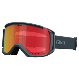 Giro Revolt Ski Goggles - Snowboard Goggles for Men, Women and Youth - Dark Shark Indicator Strap with Vivid Ember/Clear Lenses