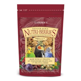 Lafeber’s Senior Bird Nutri-Berries Pet Bird Food, Made with Non-GMO and Human-Grade Ingredients, for Parakeets & Cockatiels, 10 oz