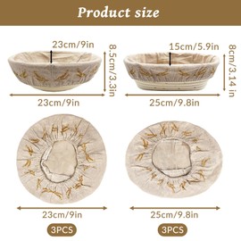 SNAIL GARDEN 6 Pcs Bread Proofing Basket Cloth Liner