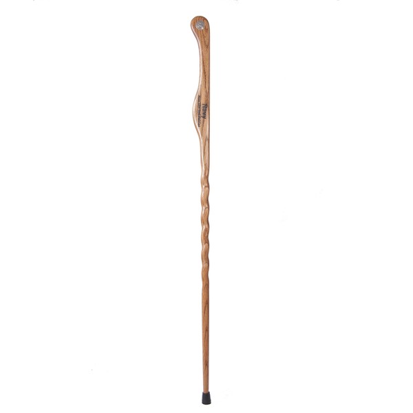 Brazos Navy Legacy Wooden Staff, Handcrafted Oak Wooden Walking Stick, Hiking Stick, Walking Sticks for Hiking, Walking Staff for Stability, Made in the USA, 55 Inches