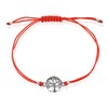 Tree of Life Bracelet Bangle Sterling Silver 925 Red Cord