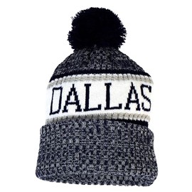 TOP HEADWEAR City Beanies for Football Fans - Cuff Knit Winter Skull Cap with Pom, Dallas