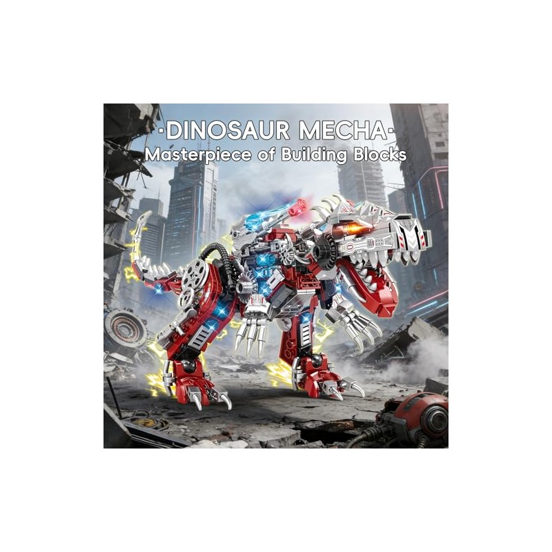 2 in 1 Dinosaur Building Blocks Set 422 PCS Transforming