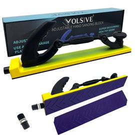 Hand Sander Blocks Dust Extraction for Auto Body，Dust Free Longboard Hand Sanding Block ，Adjustable Flex with Hook & Loop Backing,Flexible Sanding Block for Woodworking with 6PCS Purple Sandpaper