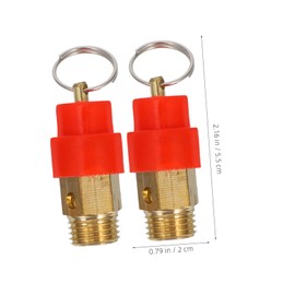 Hohopeti 2Pcs Safety Valve for Air Compressor Easy Installation Check Valve Replacement Compact Design for Versatile Applications Pressure Relief