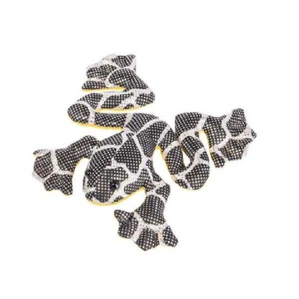 Ganz Rainforest Animal Bean Bag FROG with Webbed Feet Black