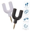 Gatuida 5sets u Shape 3.5mm Headphone Splitter 1 to 2