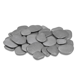 Kalapanta - Recycled Plastic Decorative Stones for Vases, Painting, Aquariums, Garden (Diameter 5-8 cm, Approx. 45 Pieces, Grey), Made in Italy