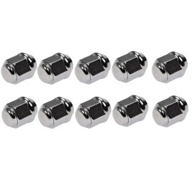Set of 10 Stainless Steel Capped Lug Nuts