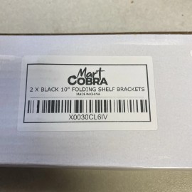 Mart Cobra 10 inch Folding Shelf Brackets Heavy Duty Floating Shelves Hardware x2