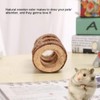 Fdit Natural Wooden Animal Tunnel Exercise Tube Chew Toy for