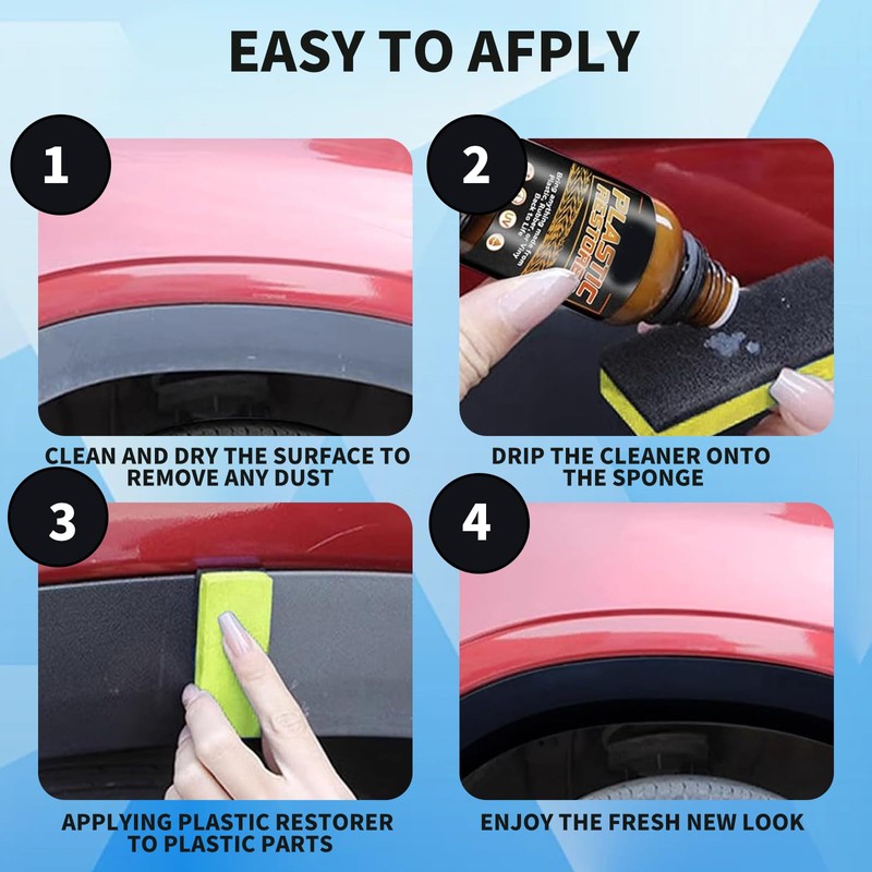 Bettinay 50ML Back to Black Dashboard Restorer, Car Interior Plastic