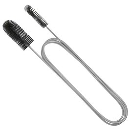 Voarge Aquarium Cleaning Brush, 150 cm Aquarium Cleaning Brush, Flexible Double Ended Aquarium Hoses, Filter Tube Brush, for Aquarium (Black)