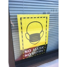 NO MASK NO ENTRY POSTER SIGN 11X17 2 pack NEW SOCIAL HEALTH