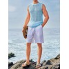 Runcati Mens Sleeveless Crewneck Tank Top Casual Mesh Hollow Out