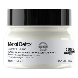 L'Oréal Professionnel Metal Detox Mascarilla Capilar Anti-Metales, Cabello más Suave y Nutrido, Reduce el Quiebre, Protege el Color y Aumenta el Brillo, 250 ml