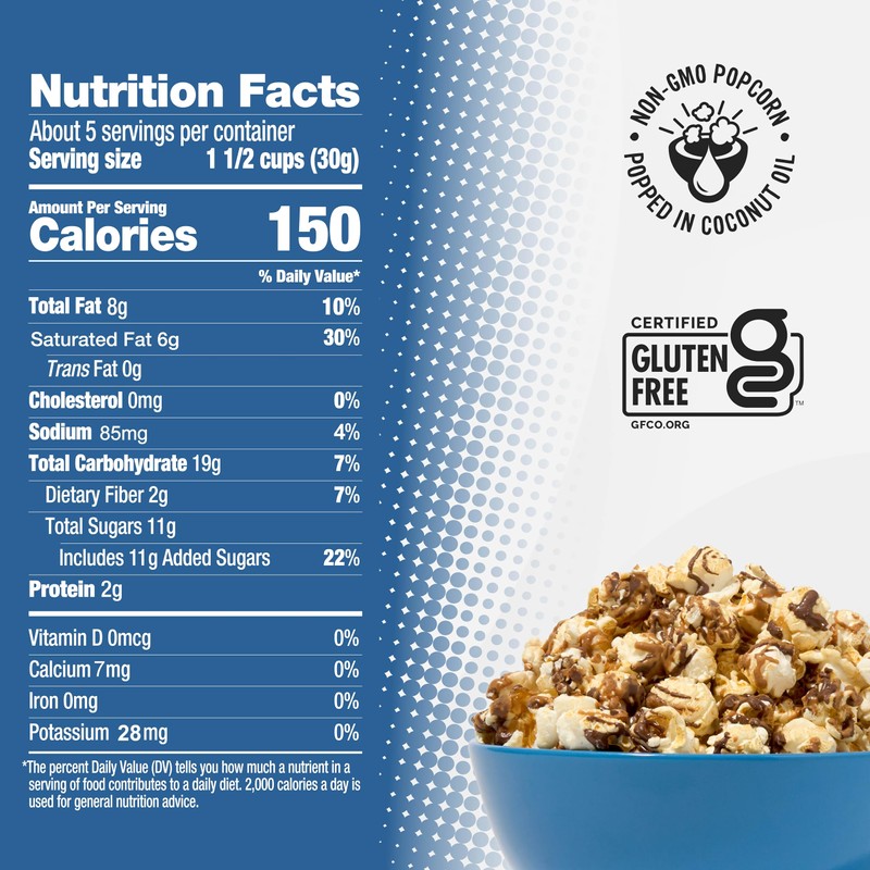 Sweet Chaos Peanut Butter Cup Drizzled Popcorn | Naturally Flavored