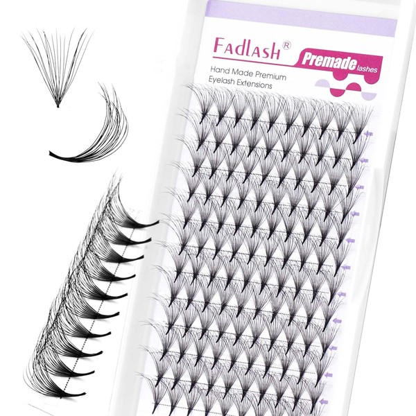 Premade Volume Eyelash Extensions 10D 0.07mm D Curl 13mm Double