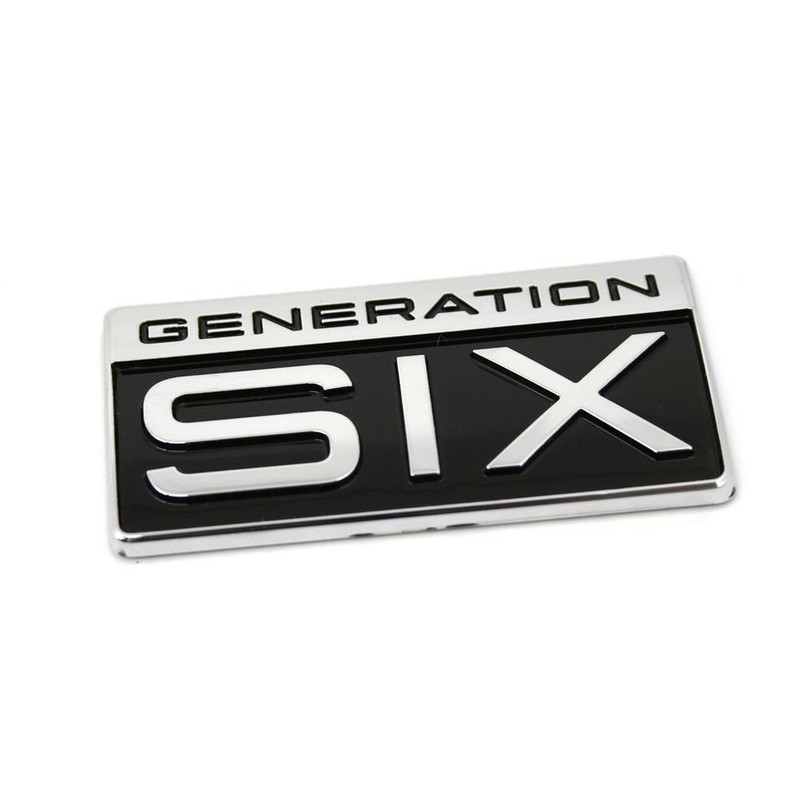Generation Six Badge T6 Side Logo Sign Chrome