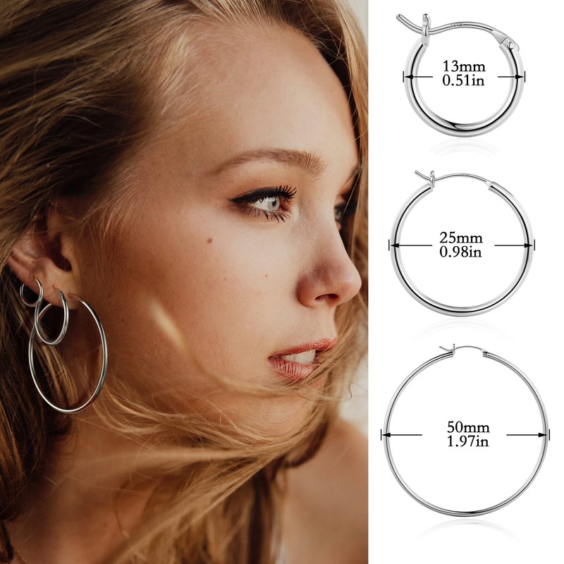 M MOOHAM - arete de aro de oro para mujer,