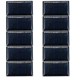 Pack of 10 ZONADAH 125ma 1V Mini Solar Panel Kit, Batter Charger, DIY Home, Science School Projects, Camping,Fishing, Hiking Outdoor Garden Light Charging tools