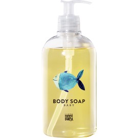 Mama Baby Body Soap (Baby Soap), Natural Moisturizing Plant Derived Organic Body Soap for Babies, S-Green, 16.9 fl oz (500 ml), Japanese Label