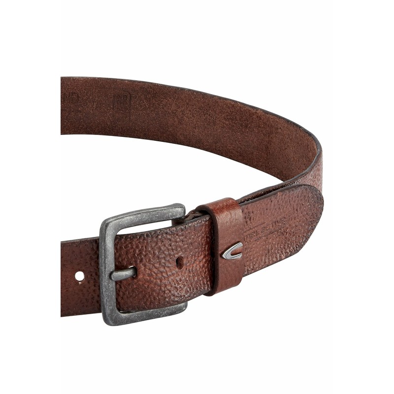camel active Men's Leather Belt, brown