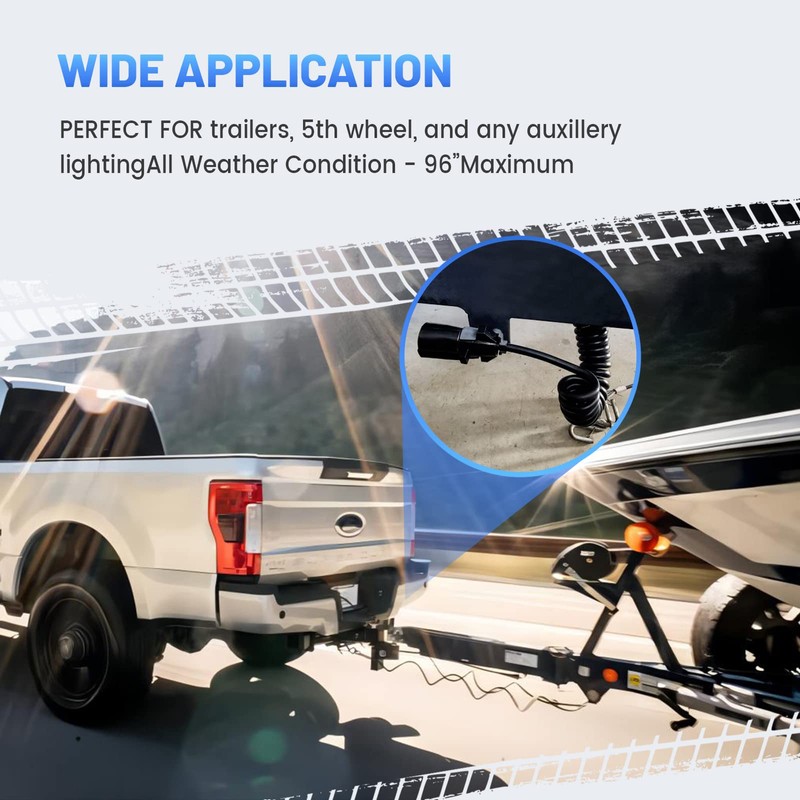 MECMO 7 Way Blade to 4 Way Flat Trailer Adapter
