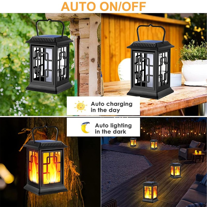 Ollivage Solar Lanterns Outdoor Waterproof Hanging Solar Lanterns Garden Lights