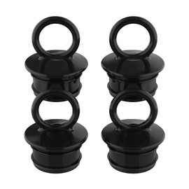 PVC Push-in Boat Drain Plug for T-H Marine 1-1/2” Thru-Hull Drains Tubes, Livewell Plug with Double-Layer Seal Ring & Pull Ring, Prevents Water Overflow for Boats, Sinks & Coolers (4 Pcs)