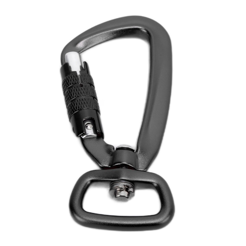 Carabiner Clip Auto Locking Square Bottom 360 Rotational Hook Accessory