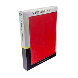 Ultra PRO - 9-Pocket Vivid Deluxe Zippered PRO-Binder (Red): Protect & Store up to 360 of your Favorite Collection of Baseball Cards, Sports Cards, Collectible Trading Cards & Gaming Cards