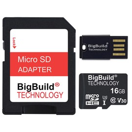 BigBuild Technology 16GB U3 Micro SDHC Memory Card For Garmin Mini 3, X310 Dash Cam