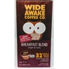 Wide Awake Coffee Single Serve Coffee Pods (32 Count, Breakfast